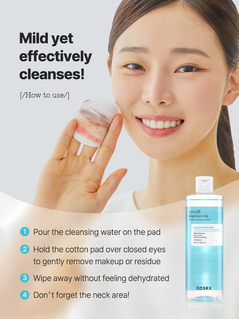 Low pH Niacinamide Micellar Cleansing Water - COSRX Official